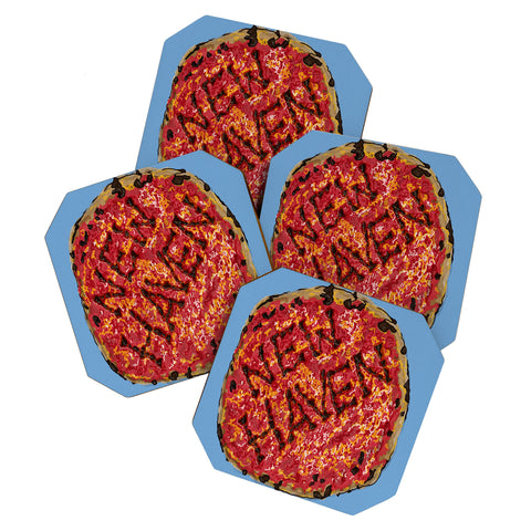 Society6 Design Studio New Haven Pizza Coaster Set