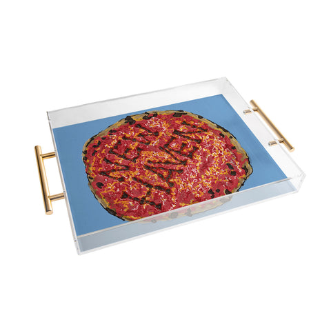 Society6 Design Studio New Haven Pizza Acrylic Tray