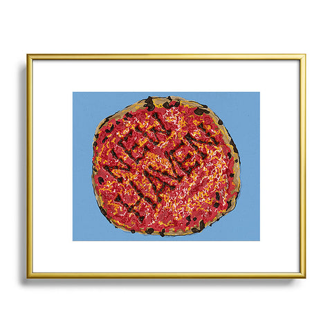 Society6 Design Studio New Haven Pizza Metal Framed Art Print