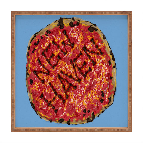 Society6 Design Studio New Haven Pizza Square Tray