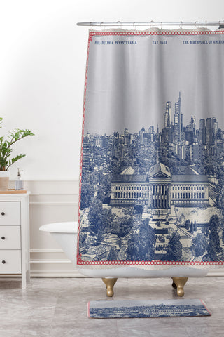 Society6 Design Studio Philadelphia PA Shower Curtain And Mat