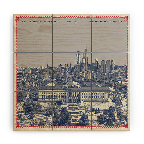 Society6 Design Studio Philadelphia PA Wood Wall Mural