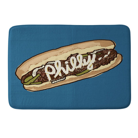 Society6 Design Studio Philly Cheesesteak Memory Foam Bath Mat