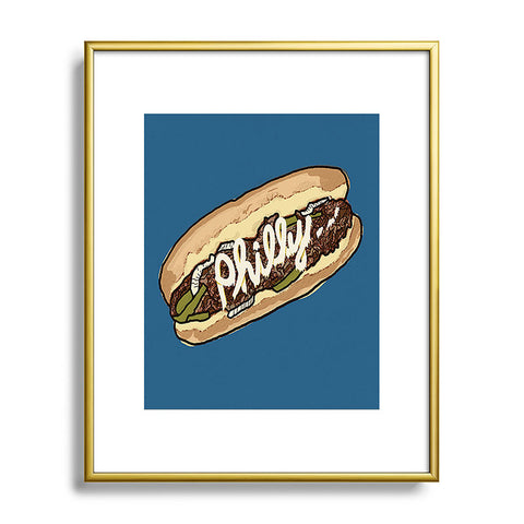 Society6 Design Studio Philly Cheesesteak Metal Framed Art Print