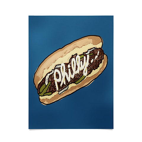 Society6 Design Studio Philly Cheesesteak Poster