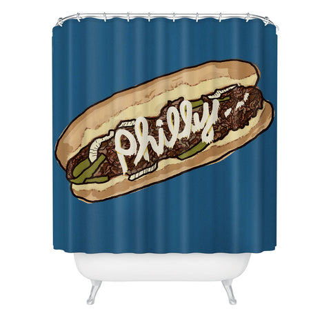 Society6 Design Studio Philly Cheesesteak Shower Curtain