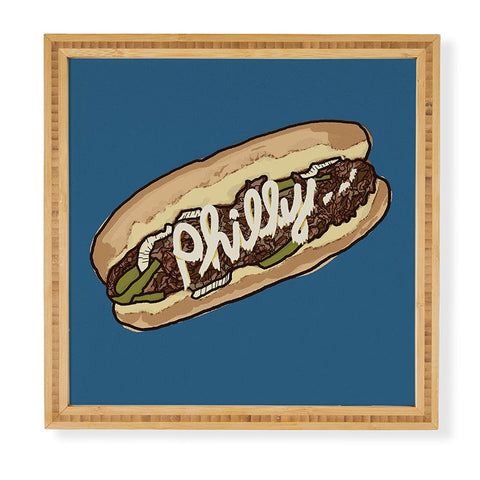 Society6 Design Studio Philly Cheesesteak Framed Wall Art