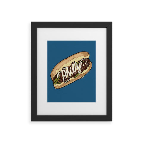 Society6 Design Studio Philly Cheesesteak Framed Art Print