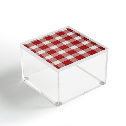 Society6 Design Studio picnic check in Acrylic Box