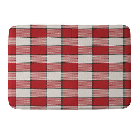Society6 Design Studio picnic check in Memory Foam Bath Mat
