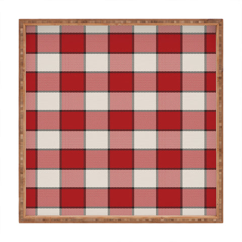 Society6 Design Studio picnic check in Square Tray