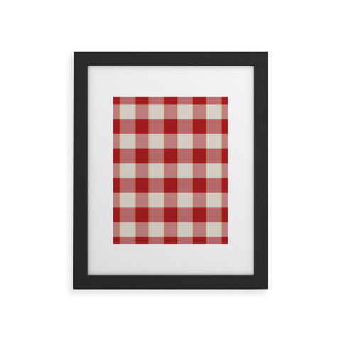 Society6 Design Studio picnic check in Framed Art Print