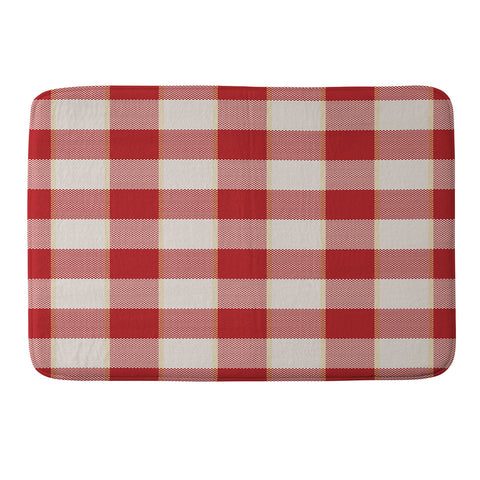 Society6 Design Studio Picnic Check WI Memory Foam Bath Mat
