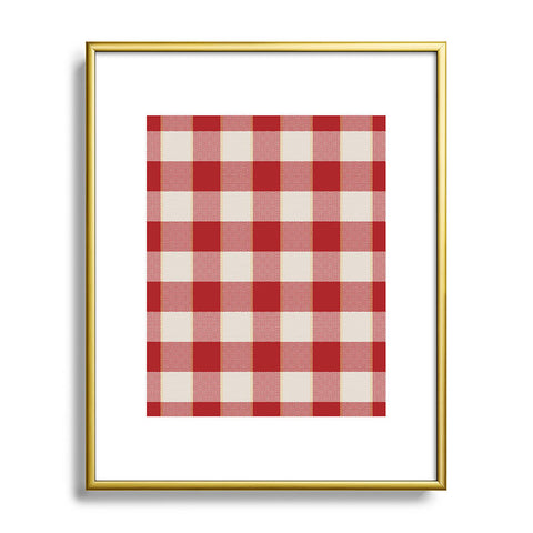 Society6 Design Studio Picnic Check WI Metal Framed Art Print