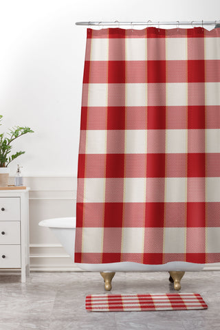 Society6 Design Studio Picnic Check WI Shower Curtain And Mat