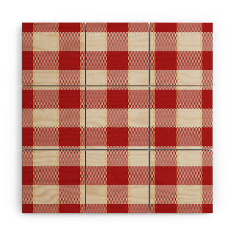 Society6 Design Studio Picnic Check WI Wood Wall Mural