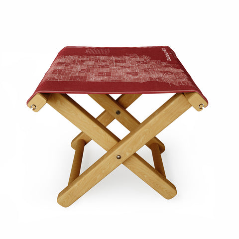 Society6 Design Studio railroad map of indiana Folding Stool