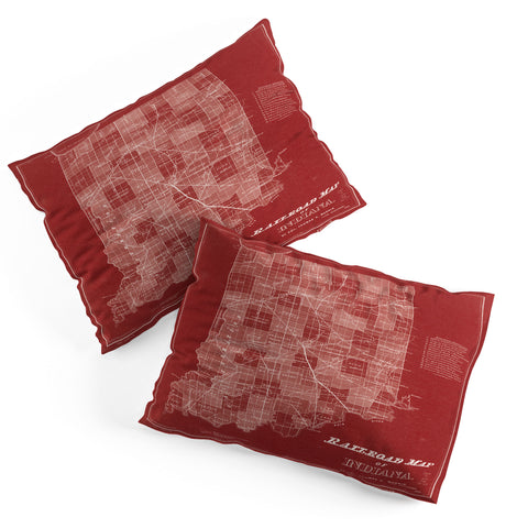 Society6 Design Studio railroad map of indiana Pillow Shams