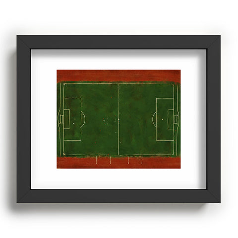 Society6 Design Studio Soccer Field Aerial Painting Recessed Framing Rectangle