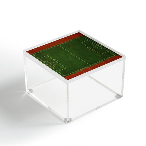Society6 Design Studio Soccer Field Aerial Painting Acrylic Box