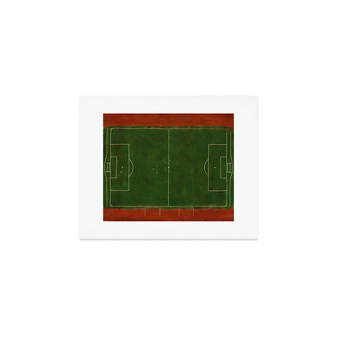 Society6 Design Studio Soccer Field Aerial Painting Art Print