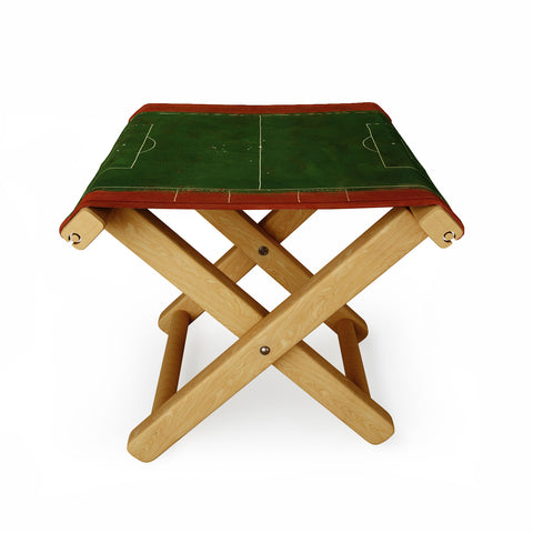 Society6 Design Studio Soccer Field Aerial Painting Folding Stool