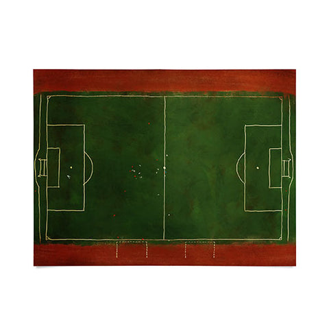 Society6 Design Studio Soccer Field Aerial Painting Poster