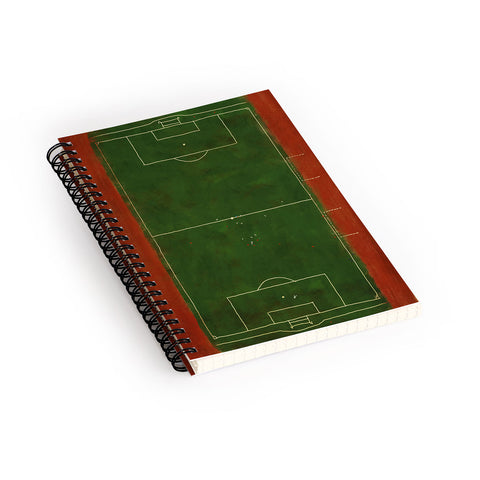 Society6 Design Studio Soccer Field Aerial Painting Spiral Notebook