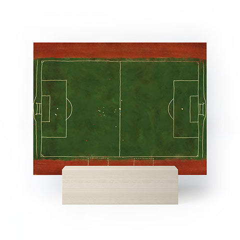 Society6 Design Studio Soccer Field Aerial Painting Mini Art Print