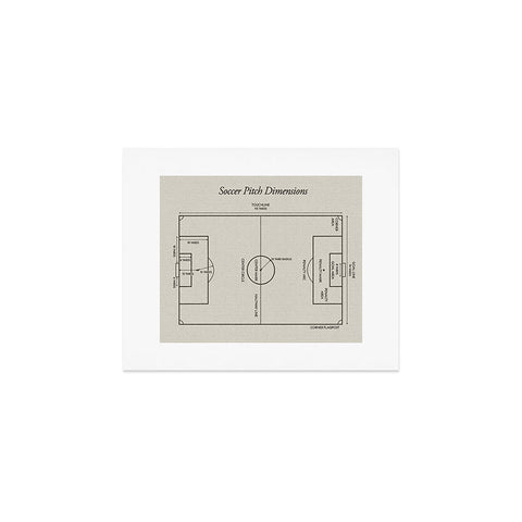 Society6 Design Studio Soccer Pitch Dimensions Art Print