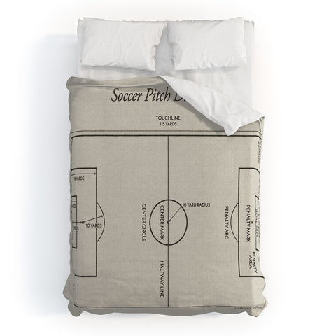 Society6 Design Studio Soccer Pitch Dimensions Duvet Cover