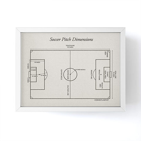 Society6 Design Studio Soccer Pitch Dimensions Framed Mini Art Print