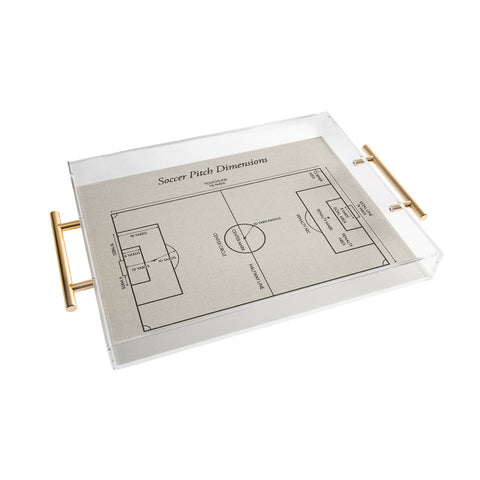 Society6 Design Studio Soccer Pitch Dimensions Acrylic Tray