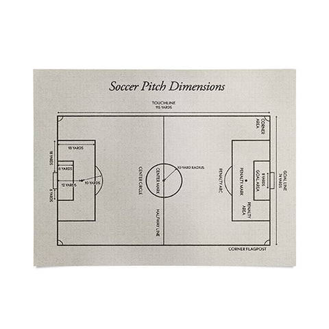 Society6 Design Studio Soccer Pitch Dimensions Poster