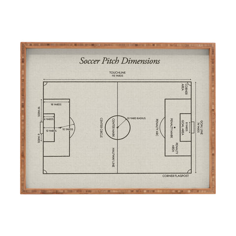 Society6 Design Studio Soccer Pitch Dimensions Rectangular Tray