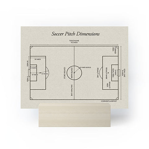 Society6 Design Studio Soccer Pitch Dimensions Mini Art Print