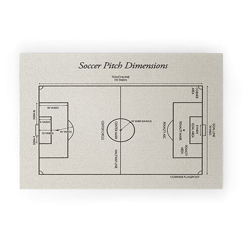 Society6 Design Studio Soccer Pitch Dimensions Welcome Mat