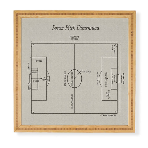 Society6 Design Studio Soccer Pitch Dimensions Framed Wall Art