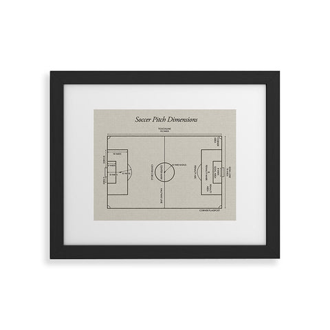 Society6 Design Studio Soccer Pitch Dimensions Framed Art Print