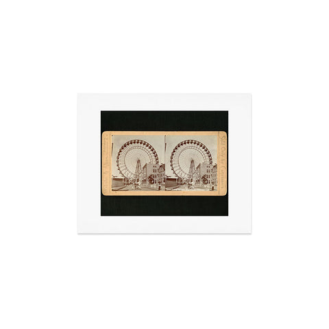 Society6 Design Studio Stereograph Ferris Wheel in Chicago between Fairs 1896 Art Print