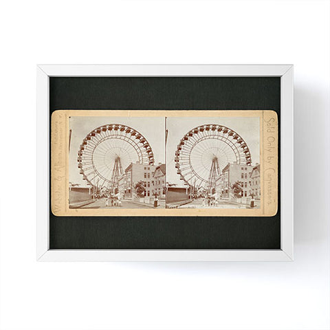 Society6 Design Studio Stereograph Ferris Wheel in Chicago between Fairs 1896 Framed Mini Art Print