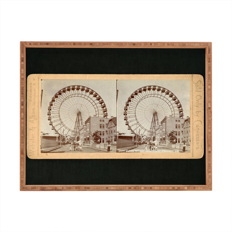 Society6 Design Studio Stereograph Ferris Wheel in Chicago between Fairs 1896 Rectangular Tray