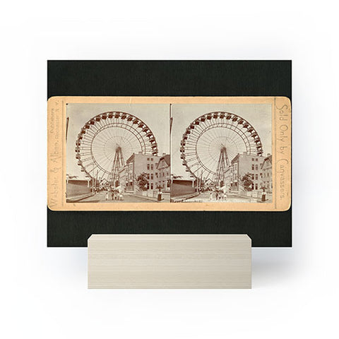 Society6 Design Studio Stereograph Ferris Wheel in Chicago between Fairs 1896 Mini Art Print