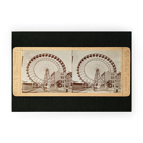 Society6 Design Studio Stereograph Ferris Wheel in Chicago between Fairs 1896 Welcome Mat