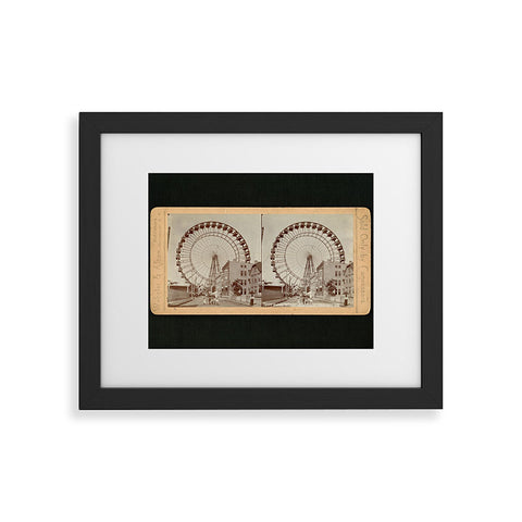 Society6 Design Studio Stereograph Ferris Wheel in Chicago between Fairs 1896 Framed Art Print