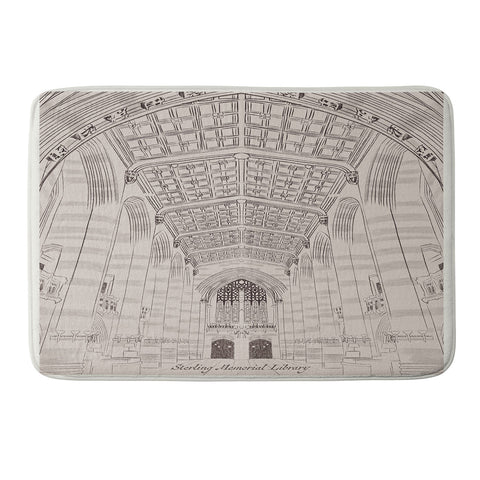 Society6 Design Studio Sterling Memorial Library Memory Foam Bath Mat