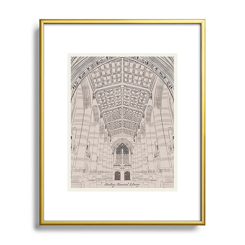 Society6 Design Studio Sterling Memorial Library Metal Framed Art Print