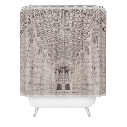 Society6 Design Studio Sterling Memorial Library Shower Curtain
