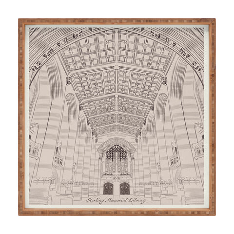 Society6 Design Studio Sterling Memorial Library Square Tray