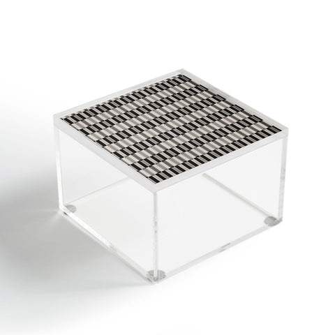 Society6 Design Studio Stripe Block Black White Acrylic Box